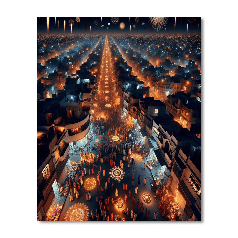 Diwali Festival Of Lights - Various Locations In India Paint By Numbers Art