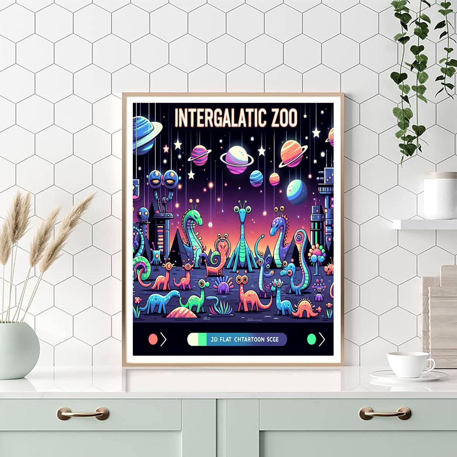 Intergalactic Zoo DIY Paint By Numbers