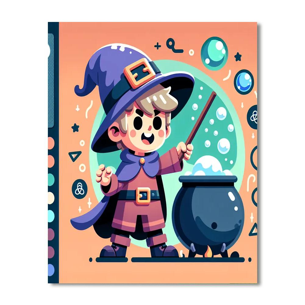 Mischievous Wizard’s Cauldron Paint By Numbers Kits