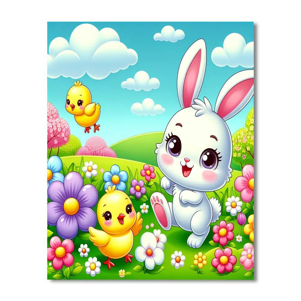 Bouncing Bunnies And Friends Paint By Number