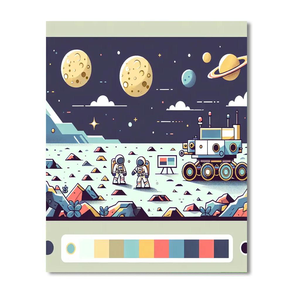 Lunar Rover Adventure Painting By Numbers Kit