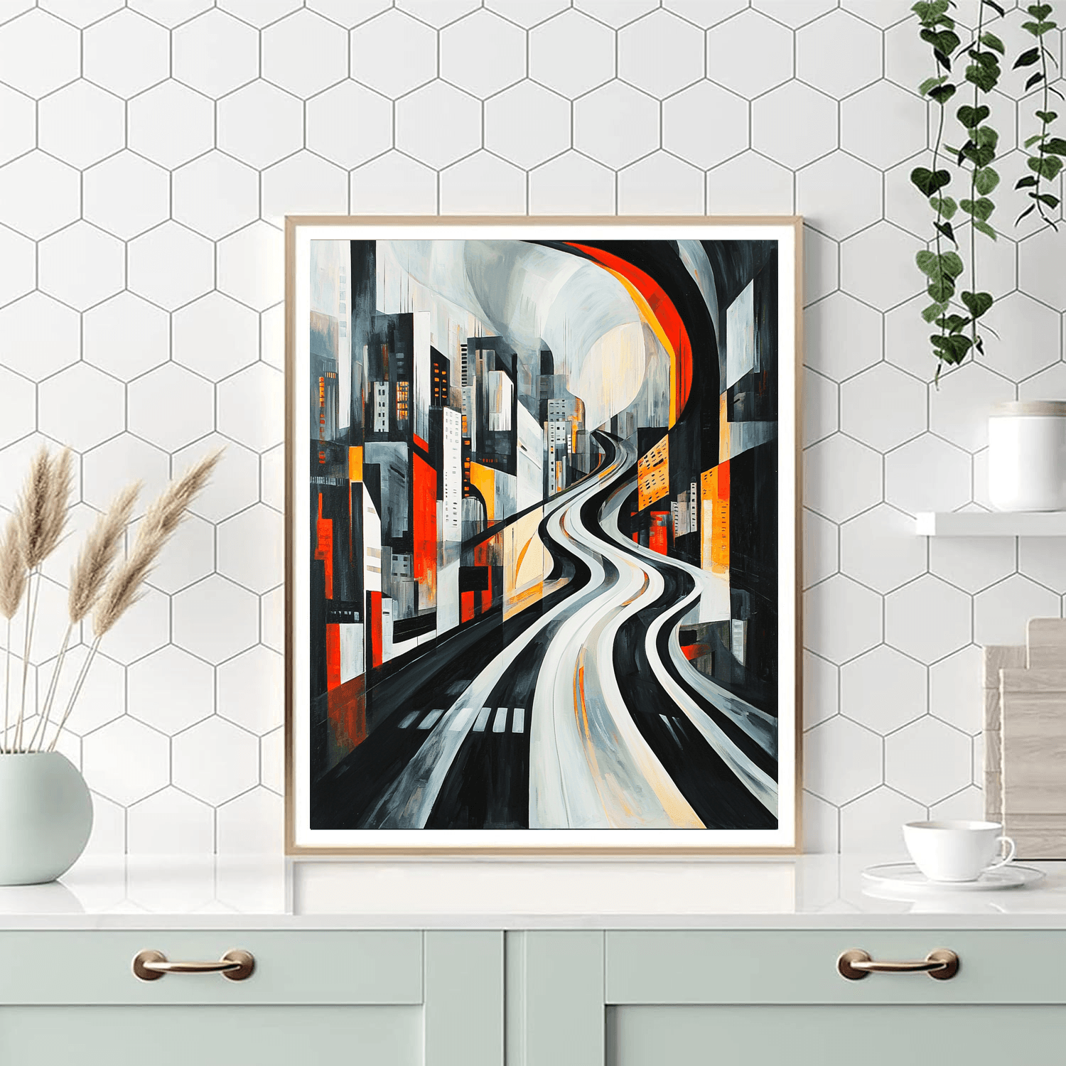 Umberto Boccioni Inspired Futurist Urban Symphony  Paint By Numbers Art
