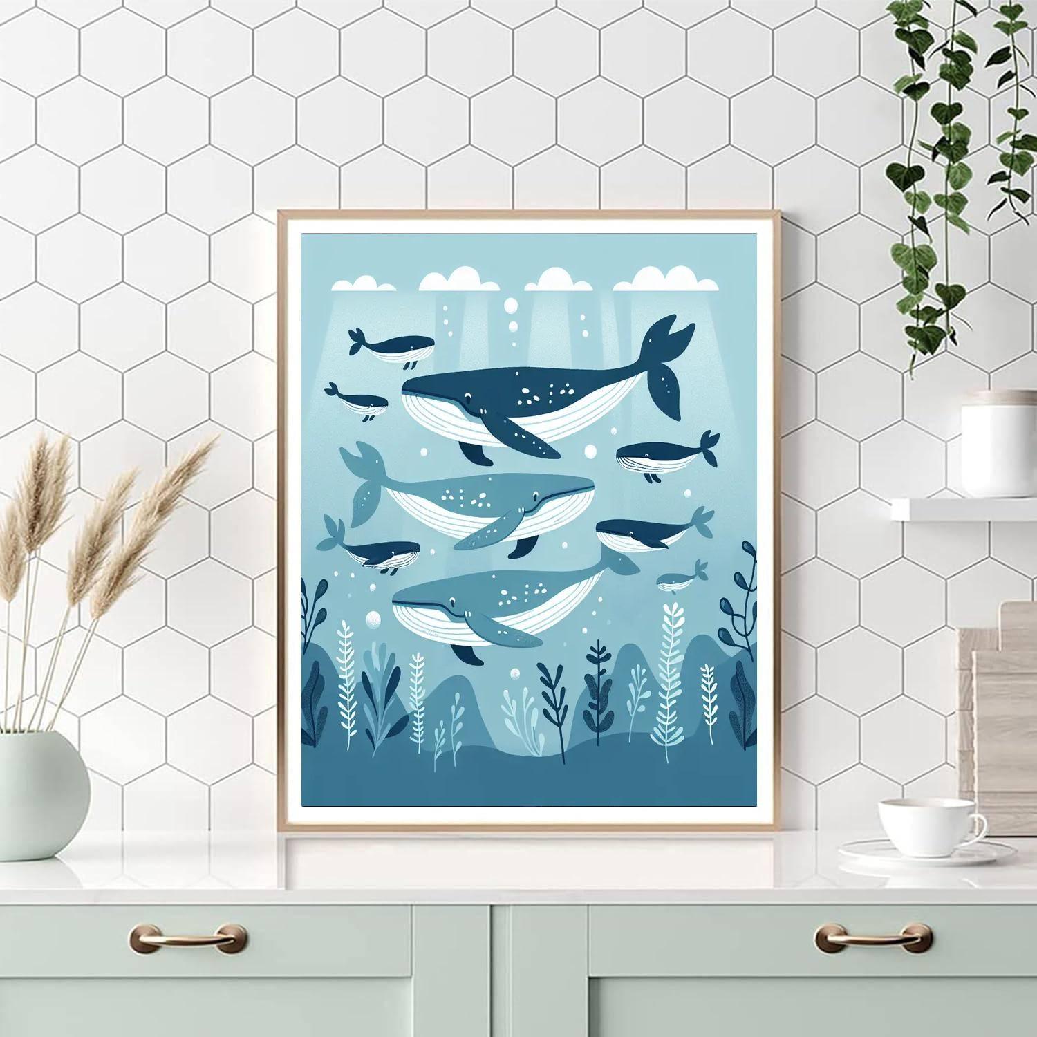 Whimsical Whale Pod Paint By Number