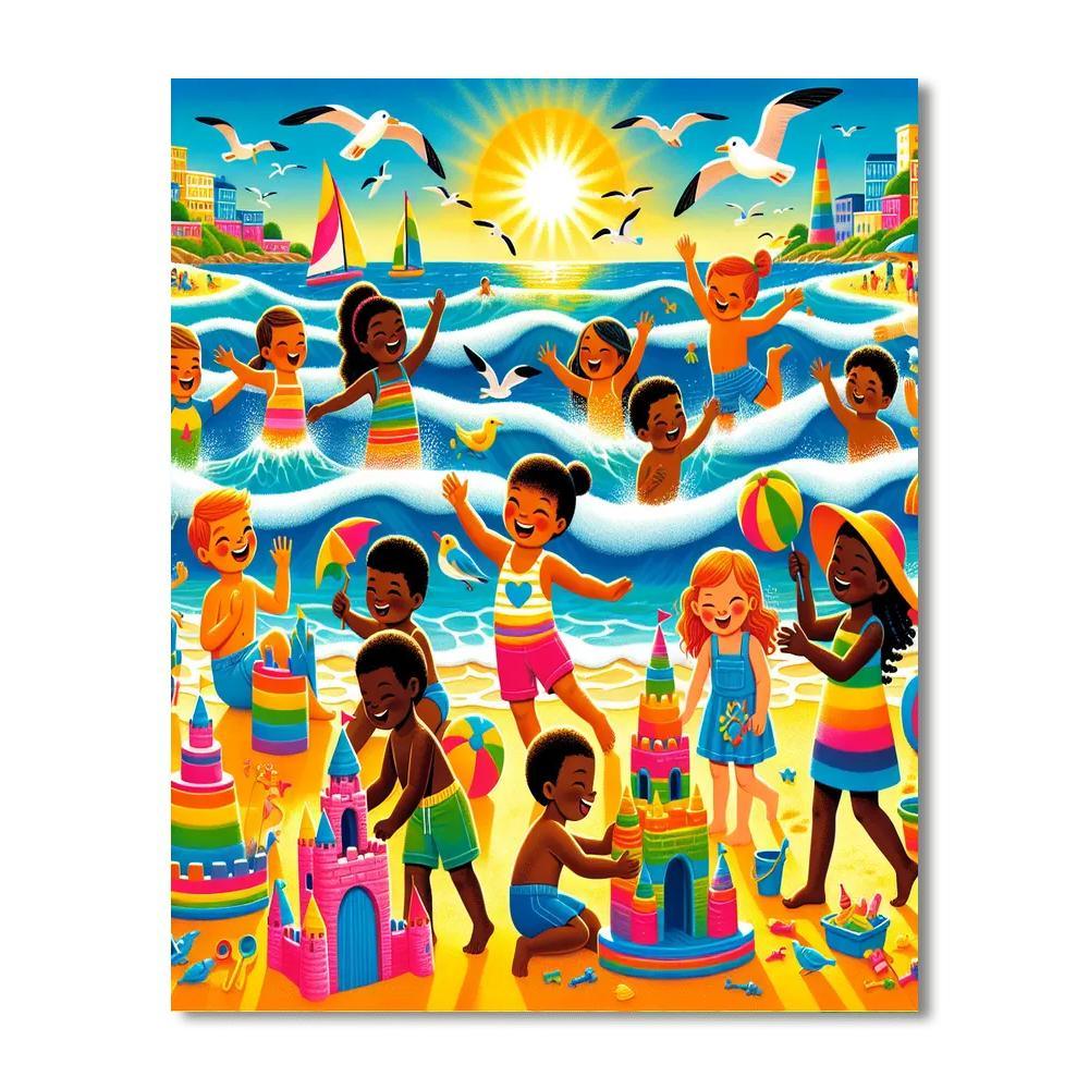 Joyful Ocean Playtime Paint By Color