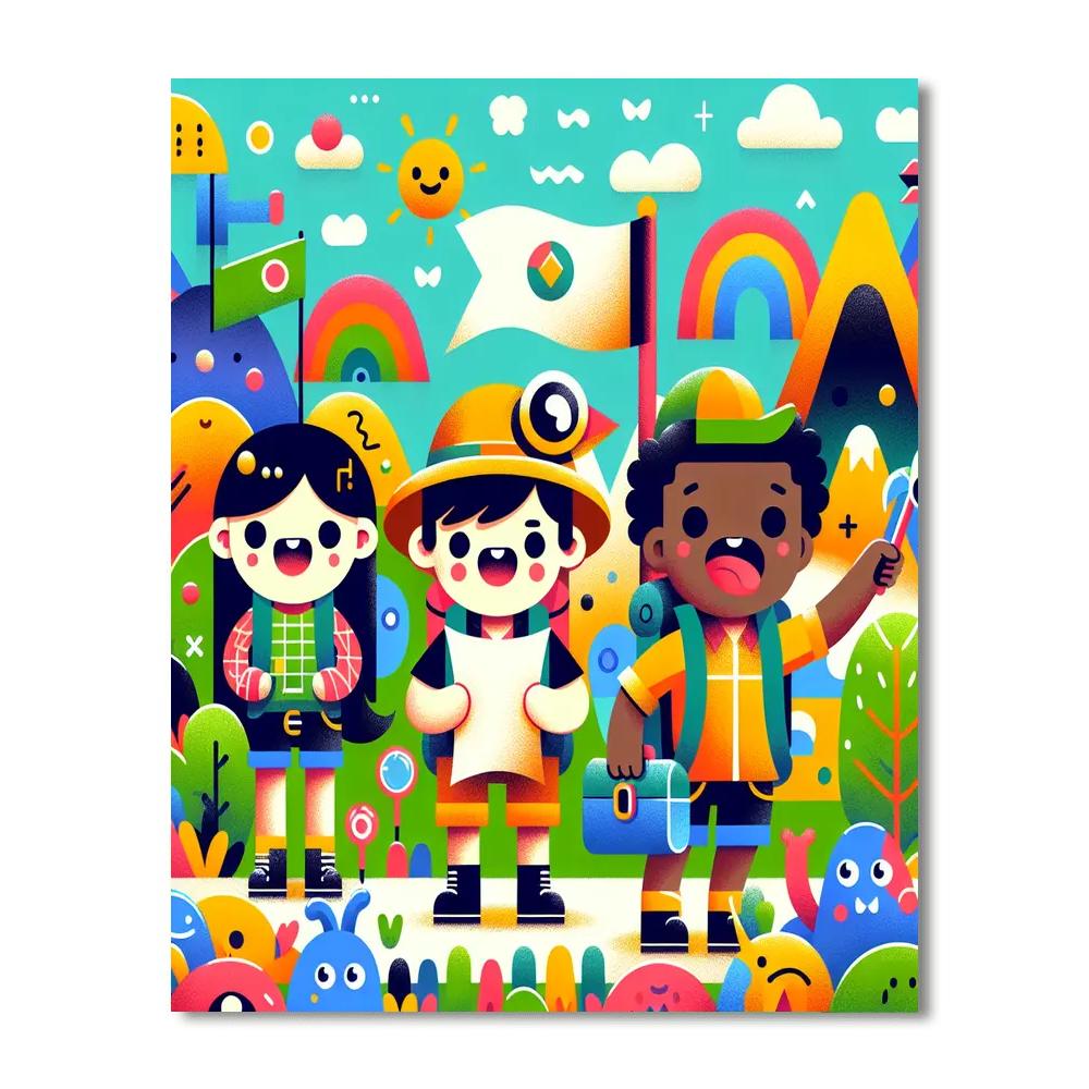 The Adventure Of The Little Explorers DIY Paint By Numbers