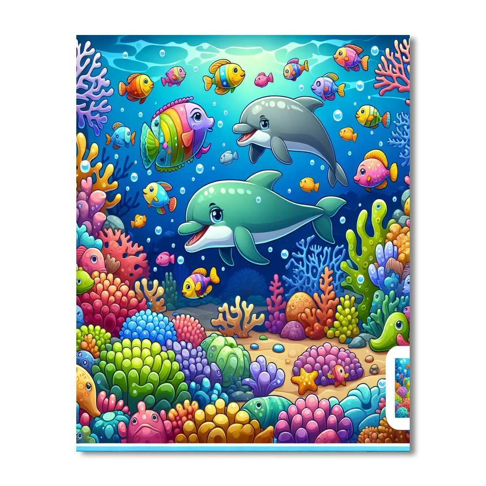 Vibrant Underwater Paradise Painting By Numbers Kit