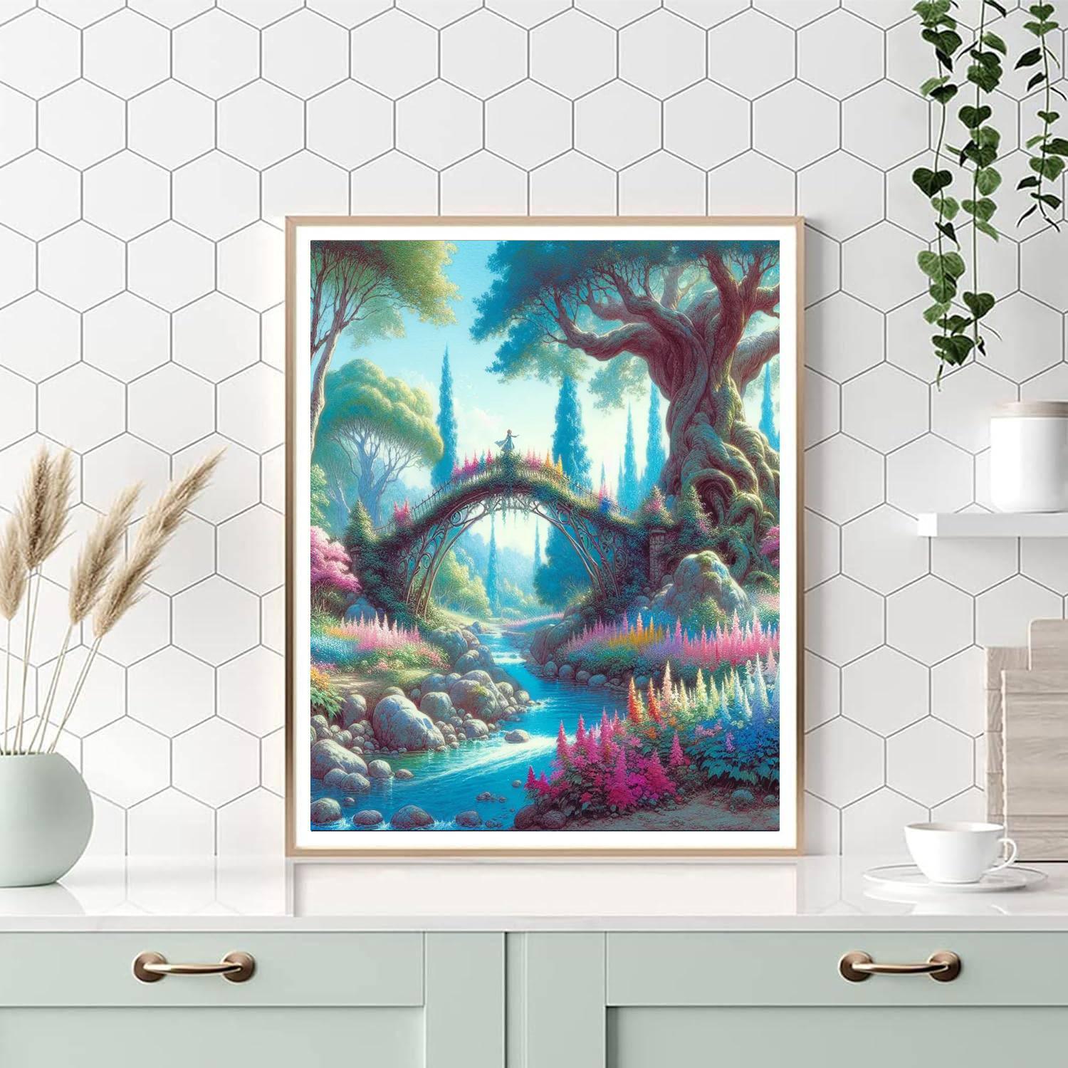 Fairy Tale Bridge Crossing DIY Paint By Numbers