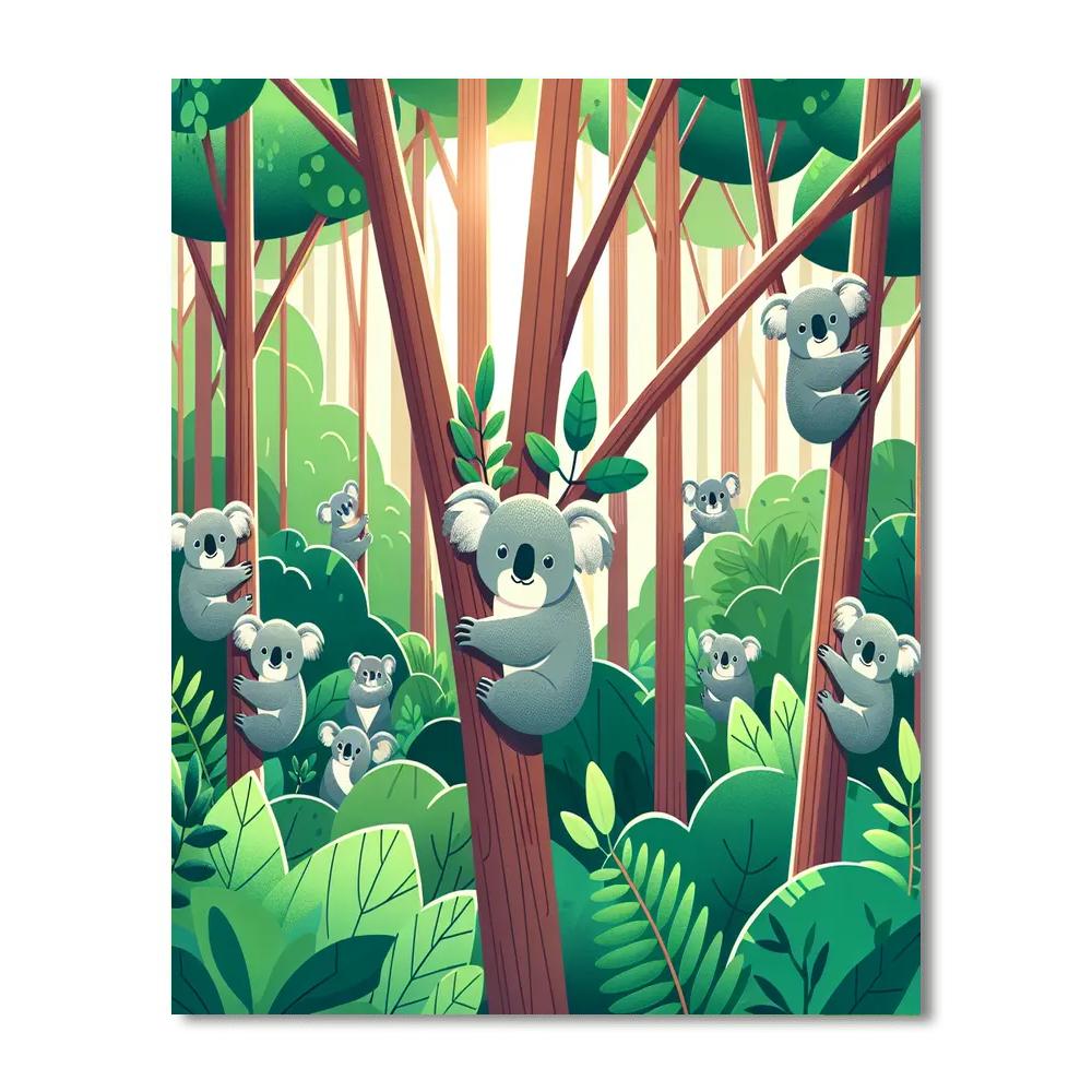 Cuddly Koala Haven Paint By Number