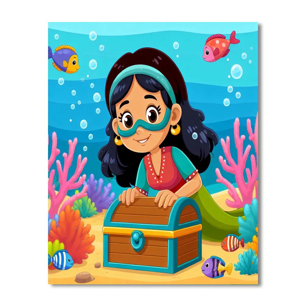Underwater Treasure Paint By Numbers Art