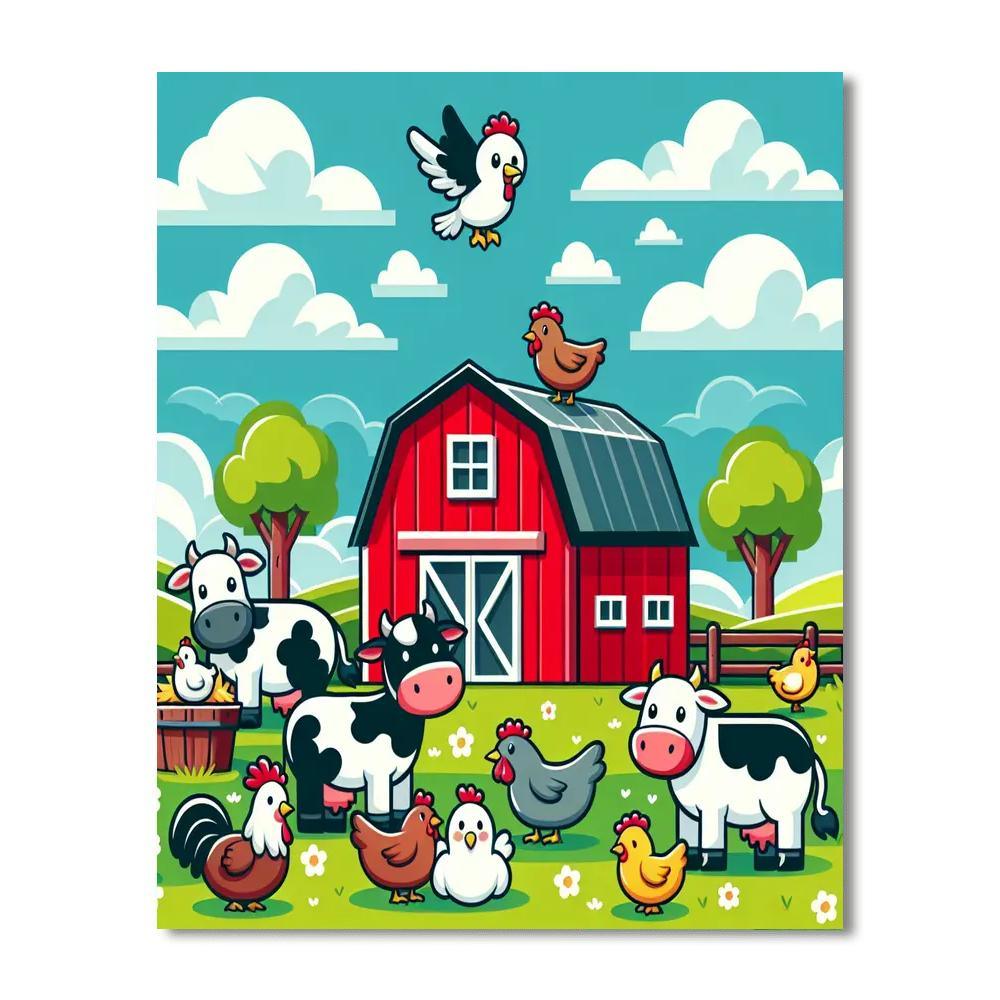 Farming Fun Day DIY Paint By Numbers