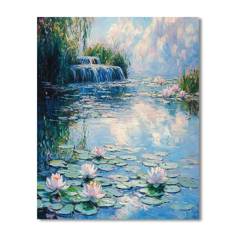 Claude Monet Inspired Tranquil Pond Reflections  Paint By Numbers