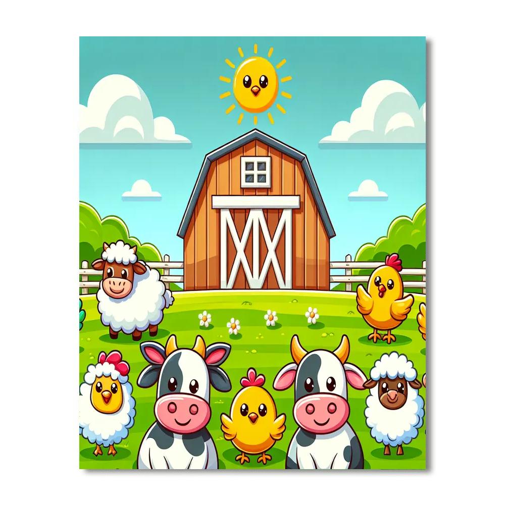 Sunny Day In The Farm Numbered Painting Kits
