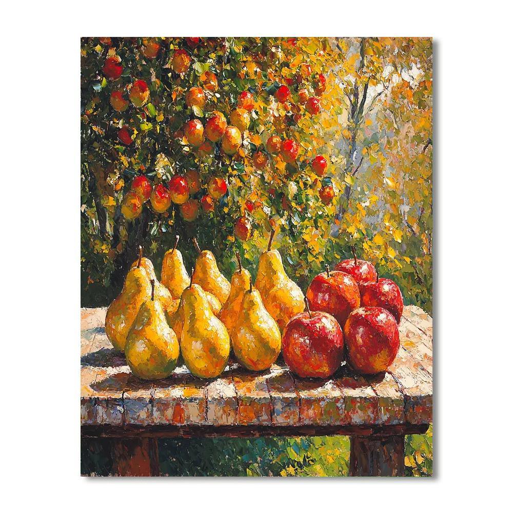 Paul Cézanne Inspired Vibrant Orchard Still Life  Paint By Number