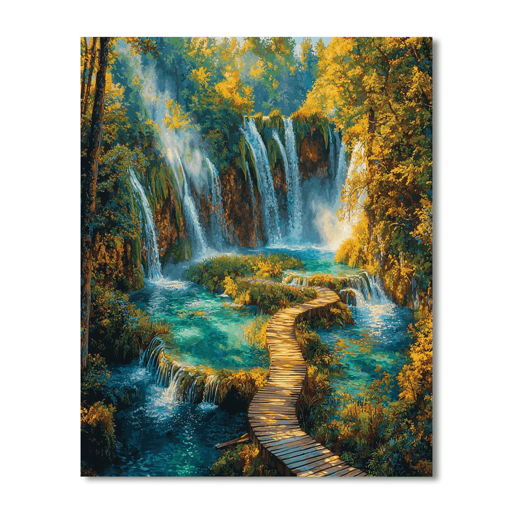 Plitvice Lakes National Park - Plitvička Jezera Paint By Numbers Kits