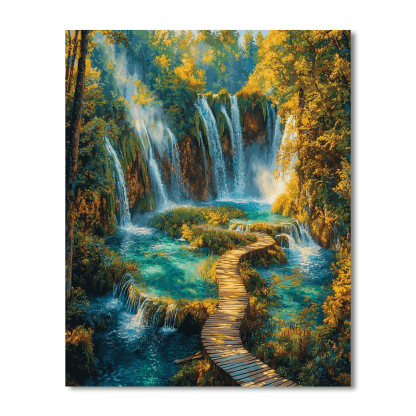 Plitvice Lakes National Park - Plitvička Jezera Paint By Numbers Kits
