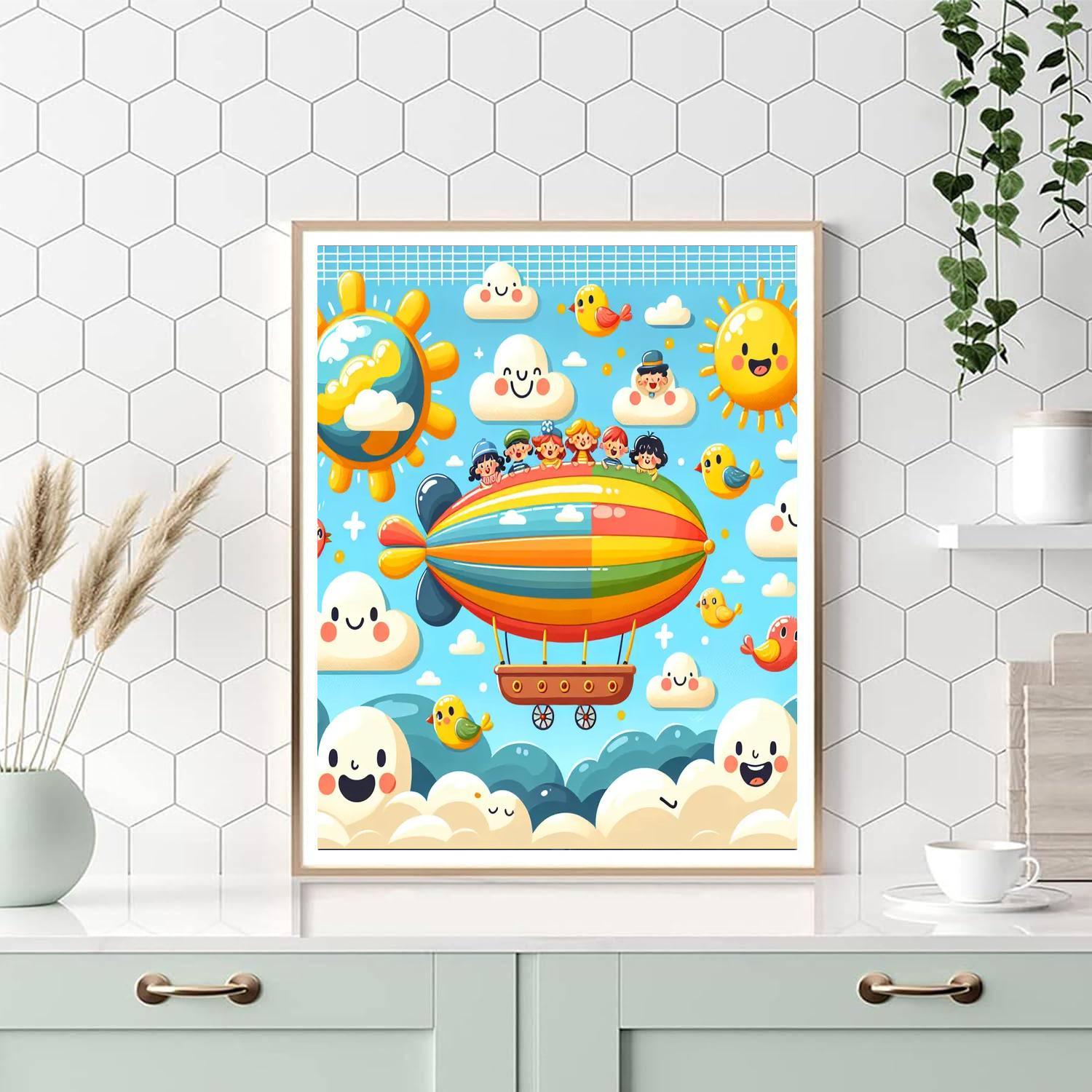 Adventurous Airship Voyage Paint By Number