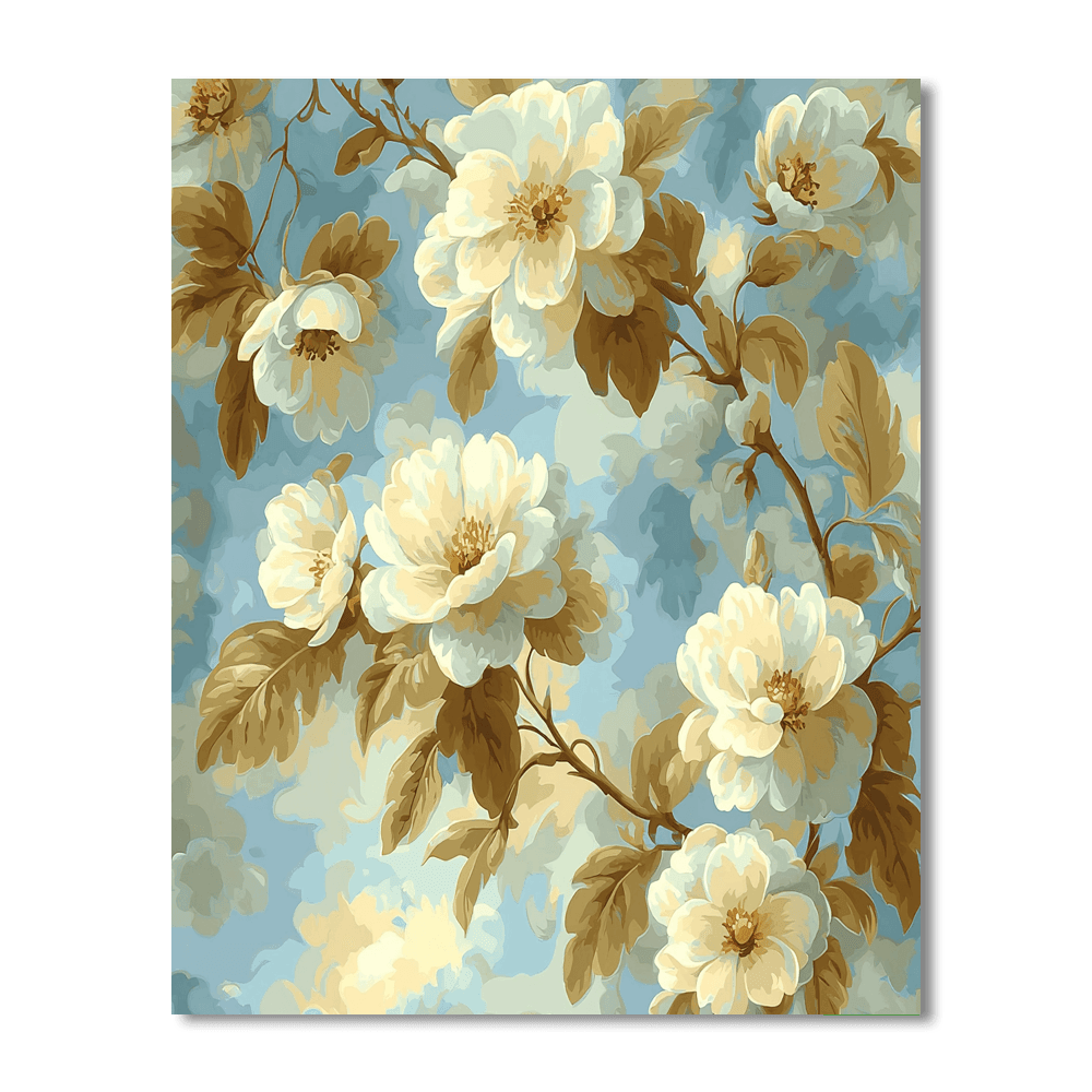 Pierre-Joseph Redouté Inspired Blossoms At Dawn  Paint By Color