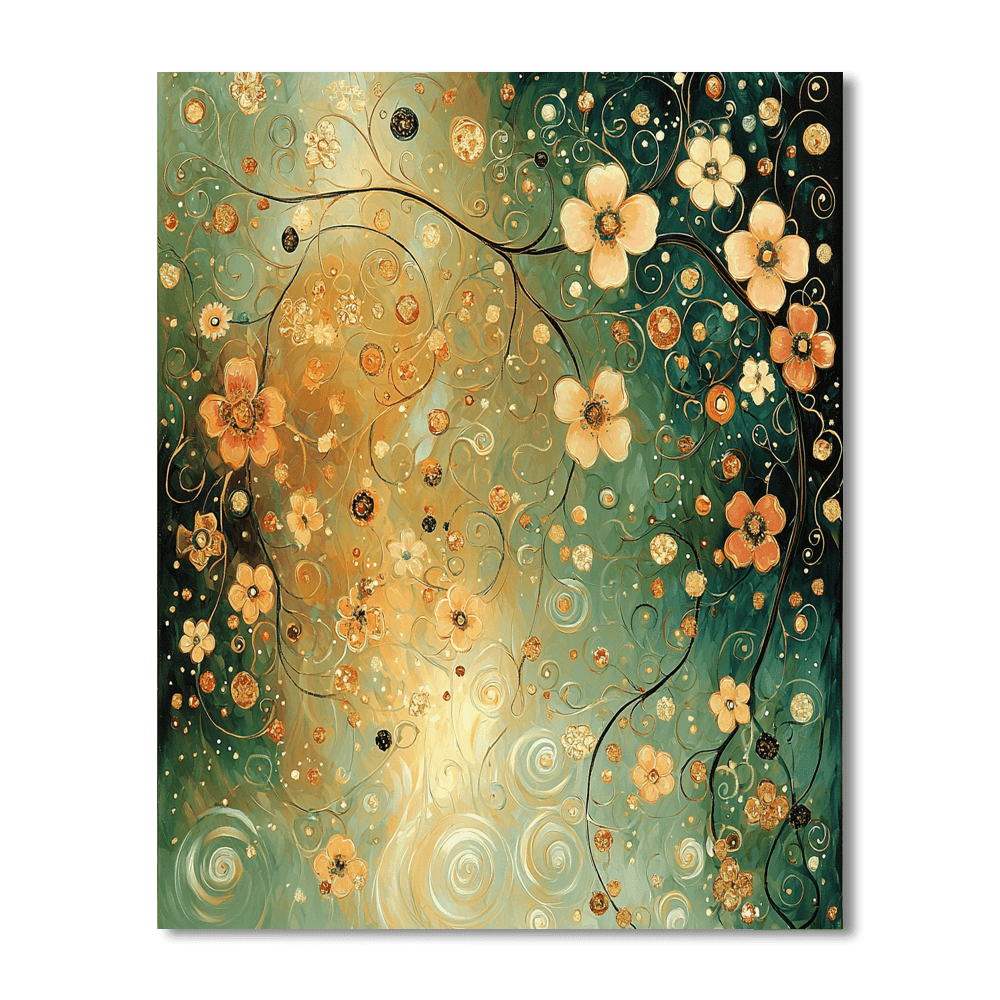Klimt Inspired Flowering Dreams  Paint By Number