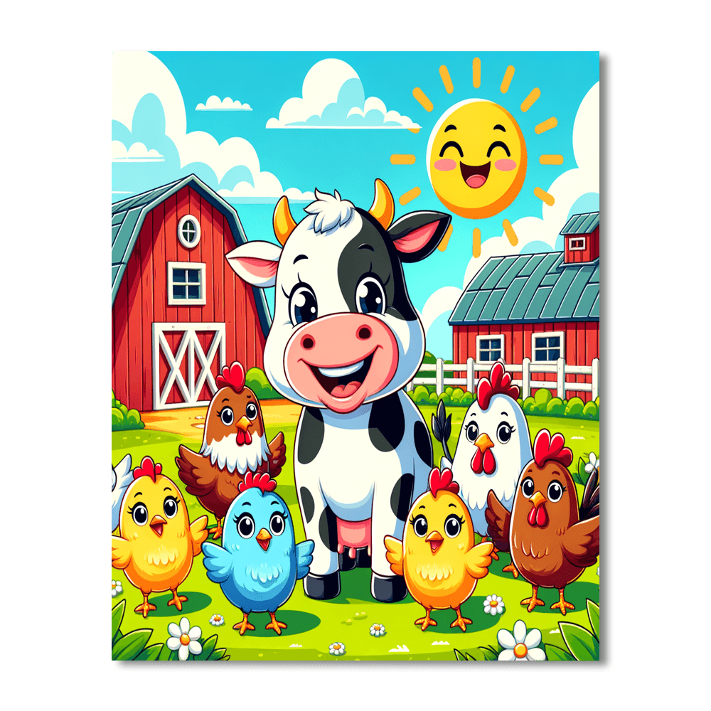 Joyful Farm Friends Numbered Painting Kits
