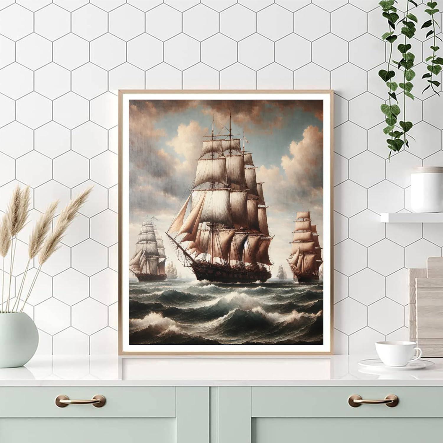 Historic Nautical Expedition Paint By Numbers Art