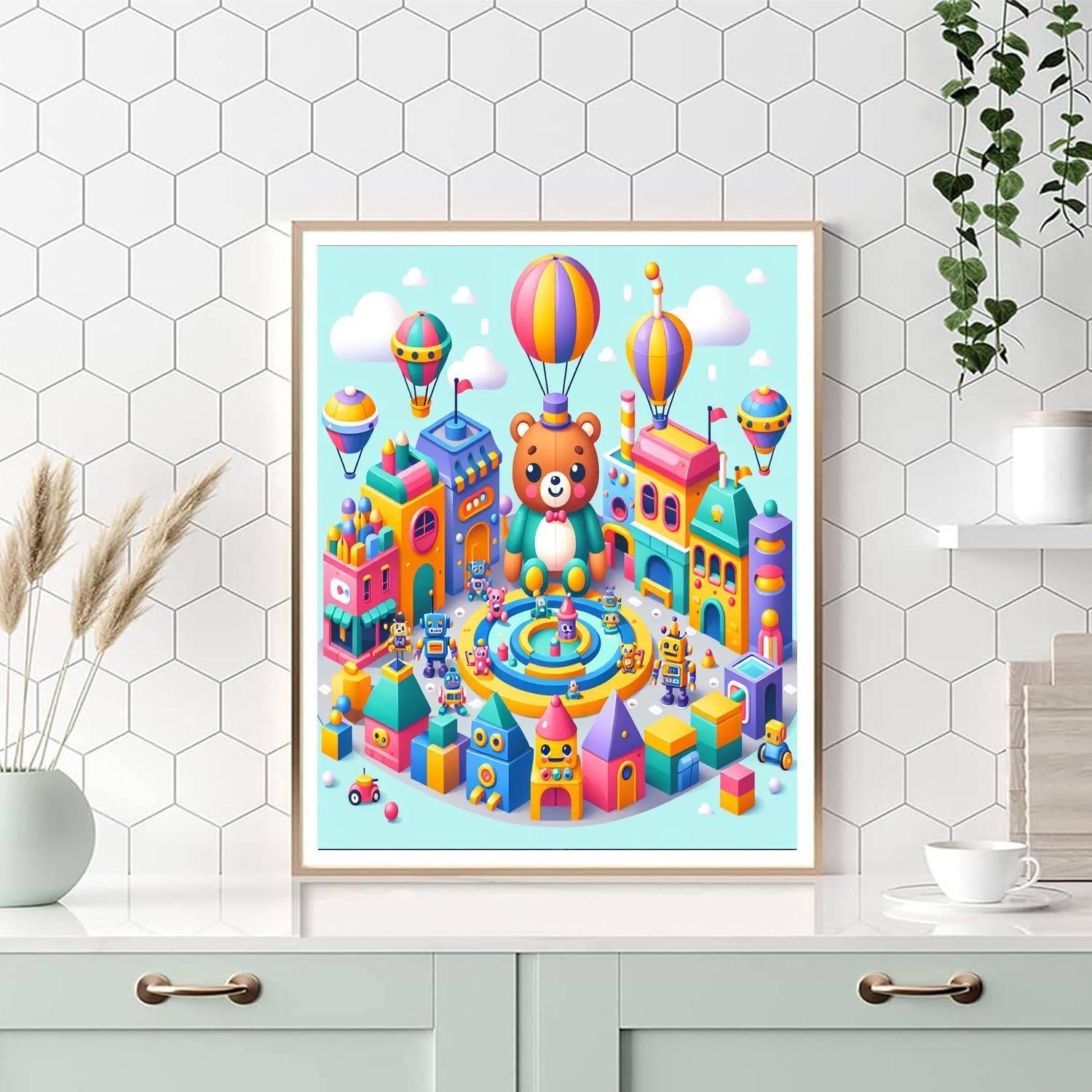 Magical Toy Town Paint By Numbers Kits