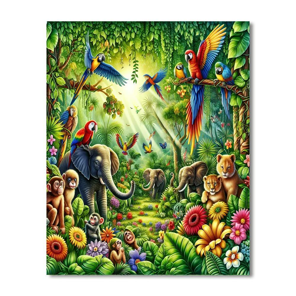 Fantasy Jungle Expedition Numbered Painting Kits