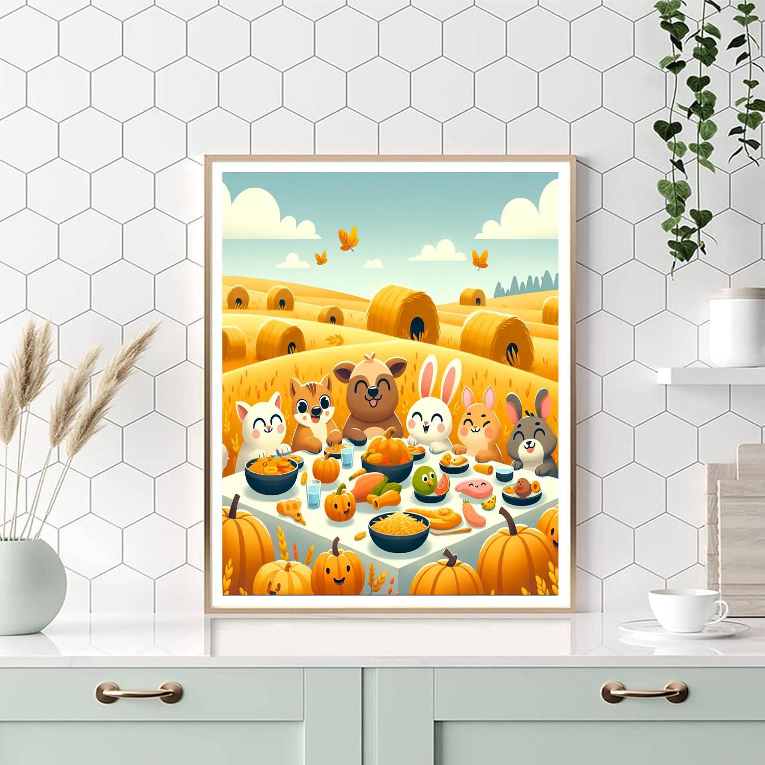 Happy Harvest Harmony Paint By Numbers Art
