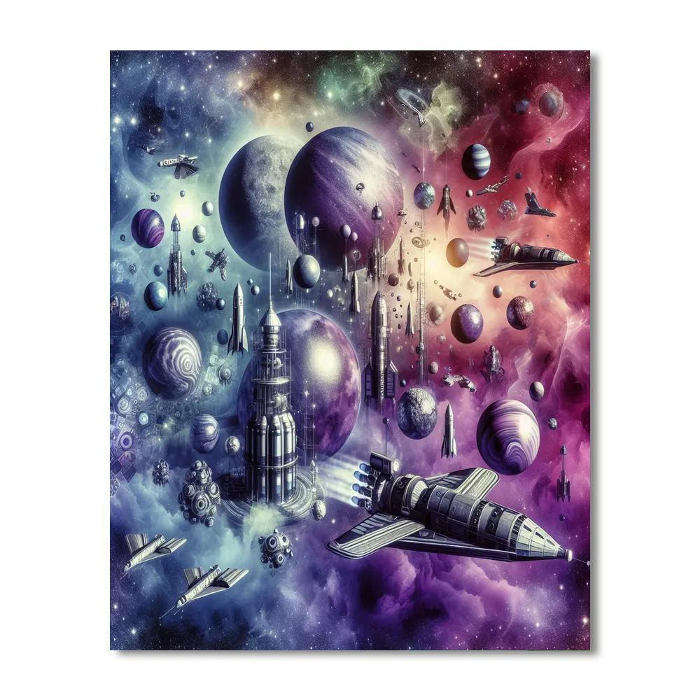 Imaginative Space Voyage Numbered Painting Kits