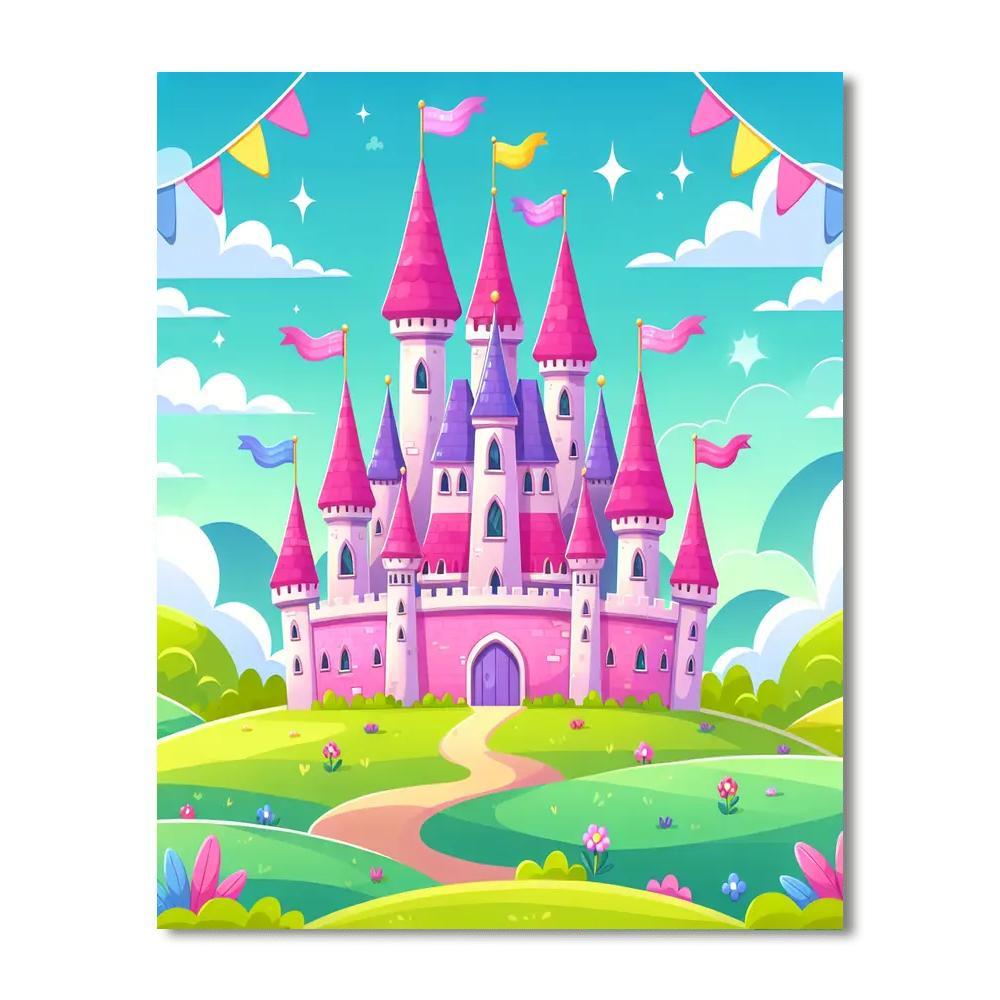 Happy Castle Painting Number Kit