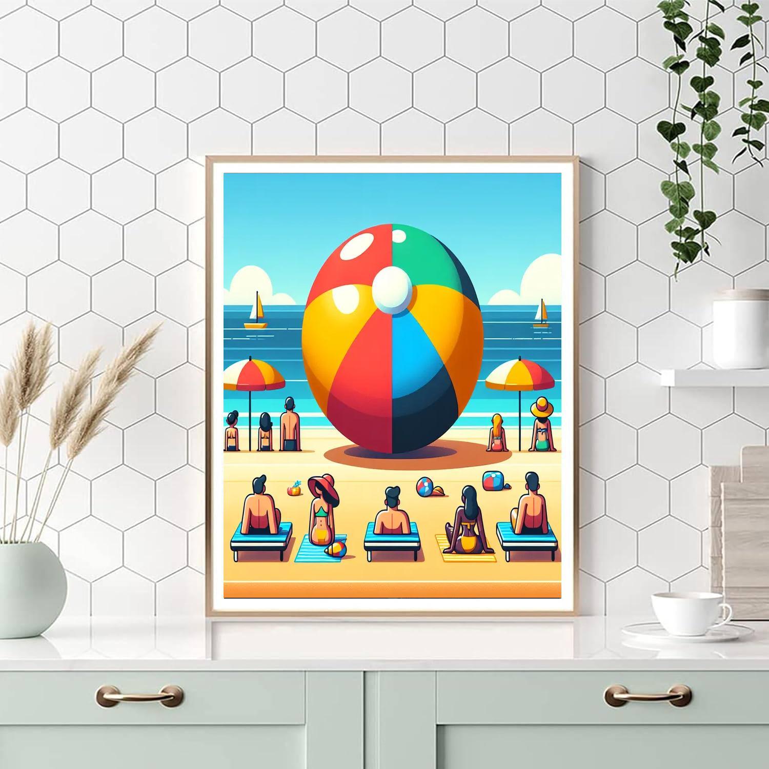 Sunny Beach Ball Paint By Numbers Kits