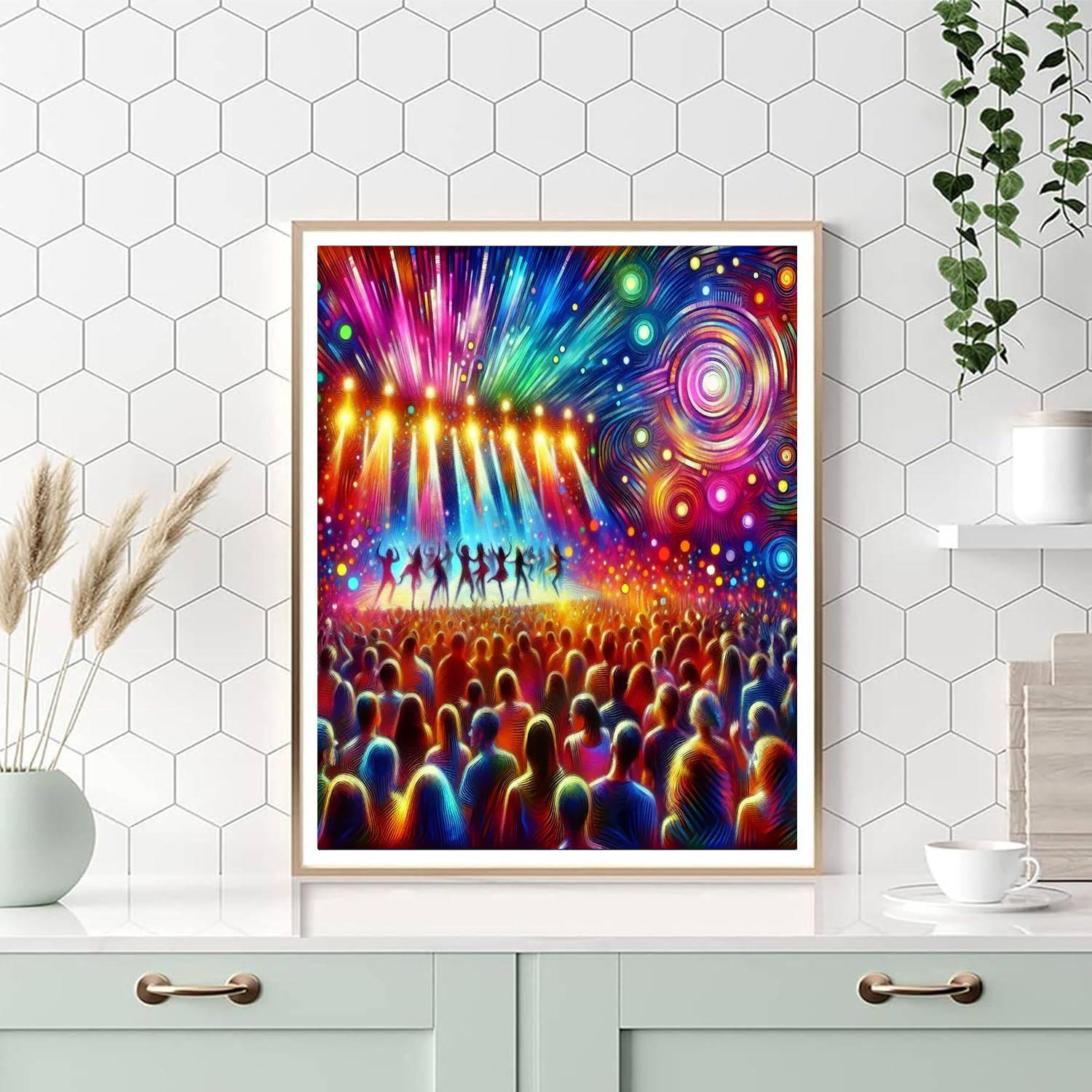 Funky Music Festival Vibes Painting Number Kit