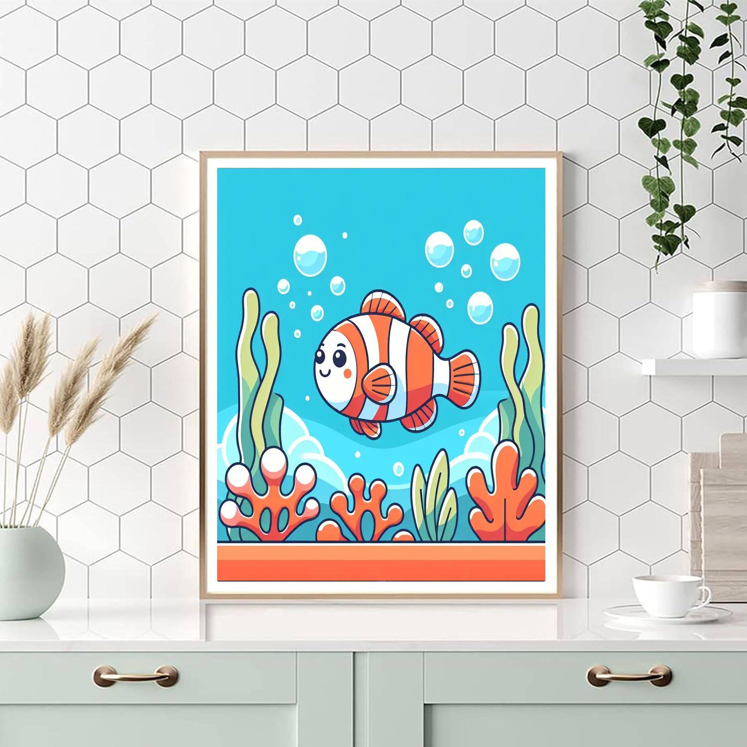 Curious Clownfish Painting Number Kit