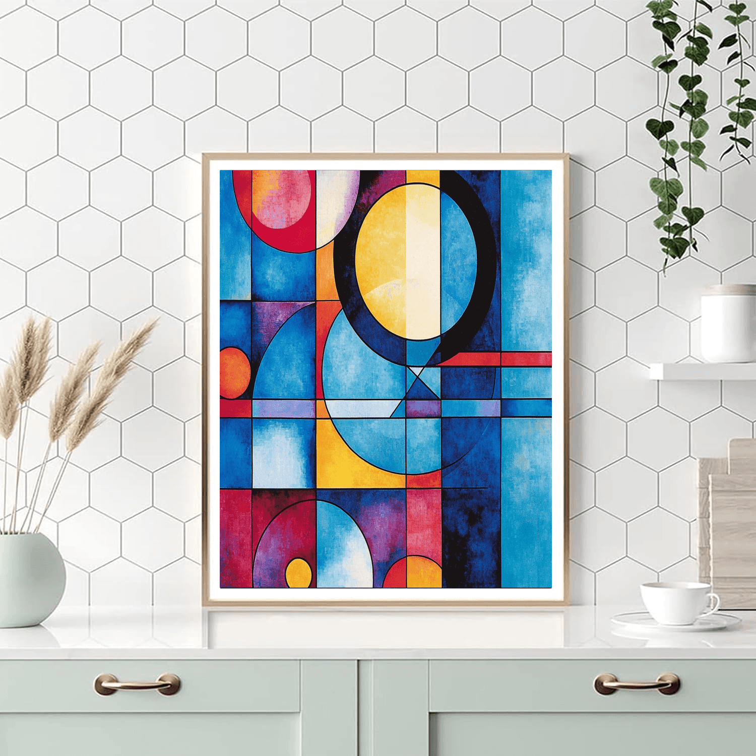 Kandinsky Inspired Artistic Elements  DIY Paint By Numbers