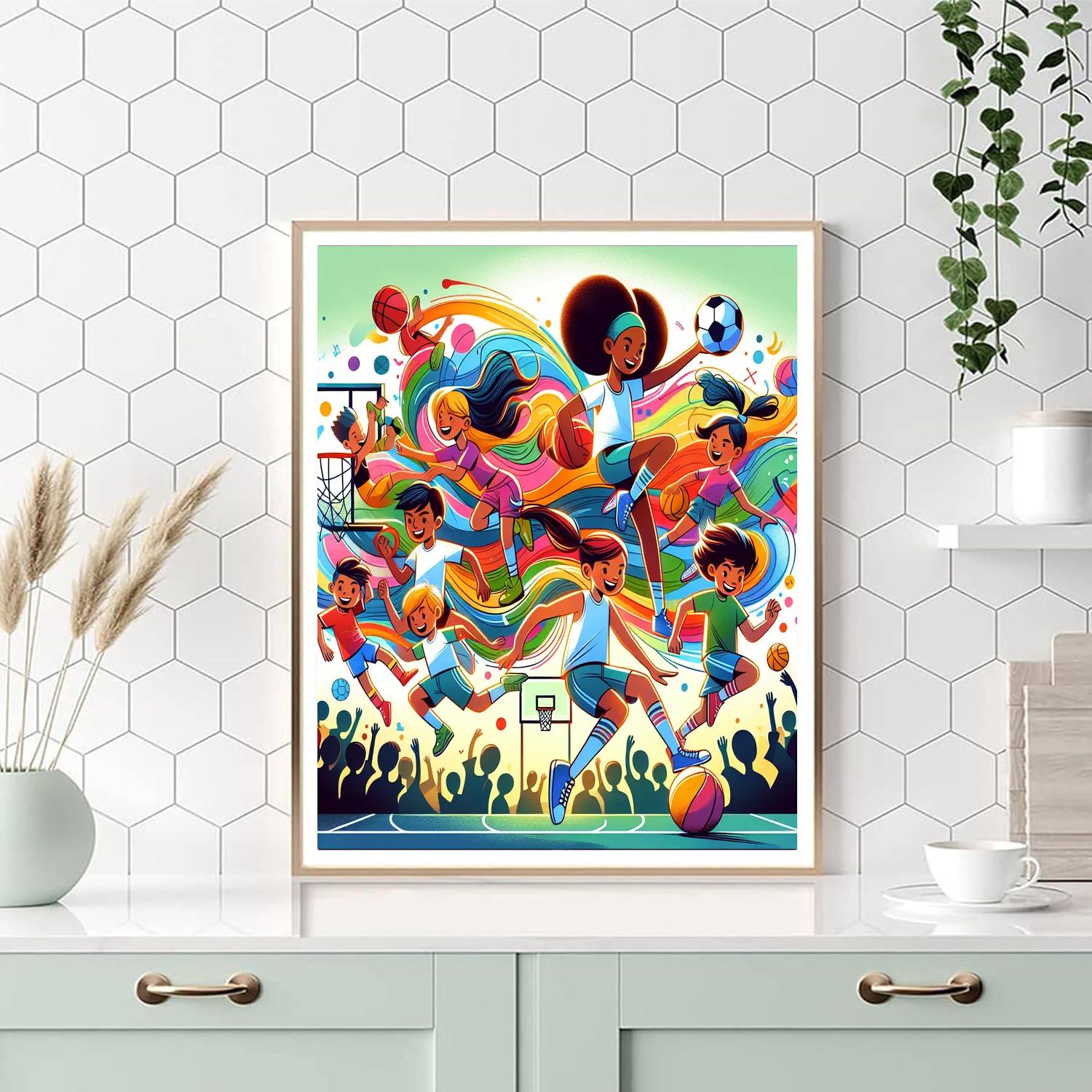 Energetic Sports Adventures Paint By Numbers Art