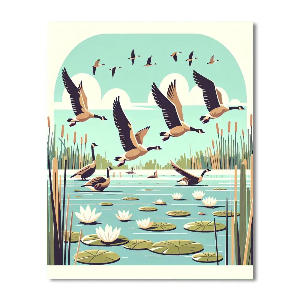 Gallant Goose Gathering Numbered Painting Kits