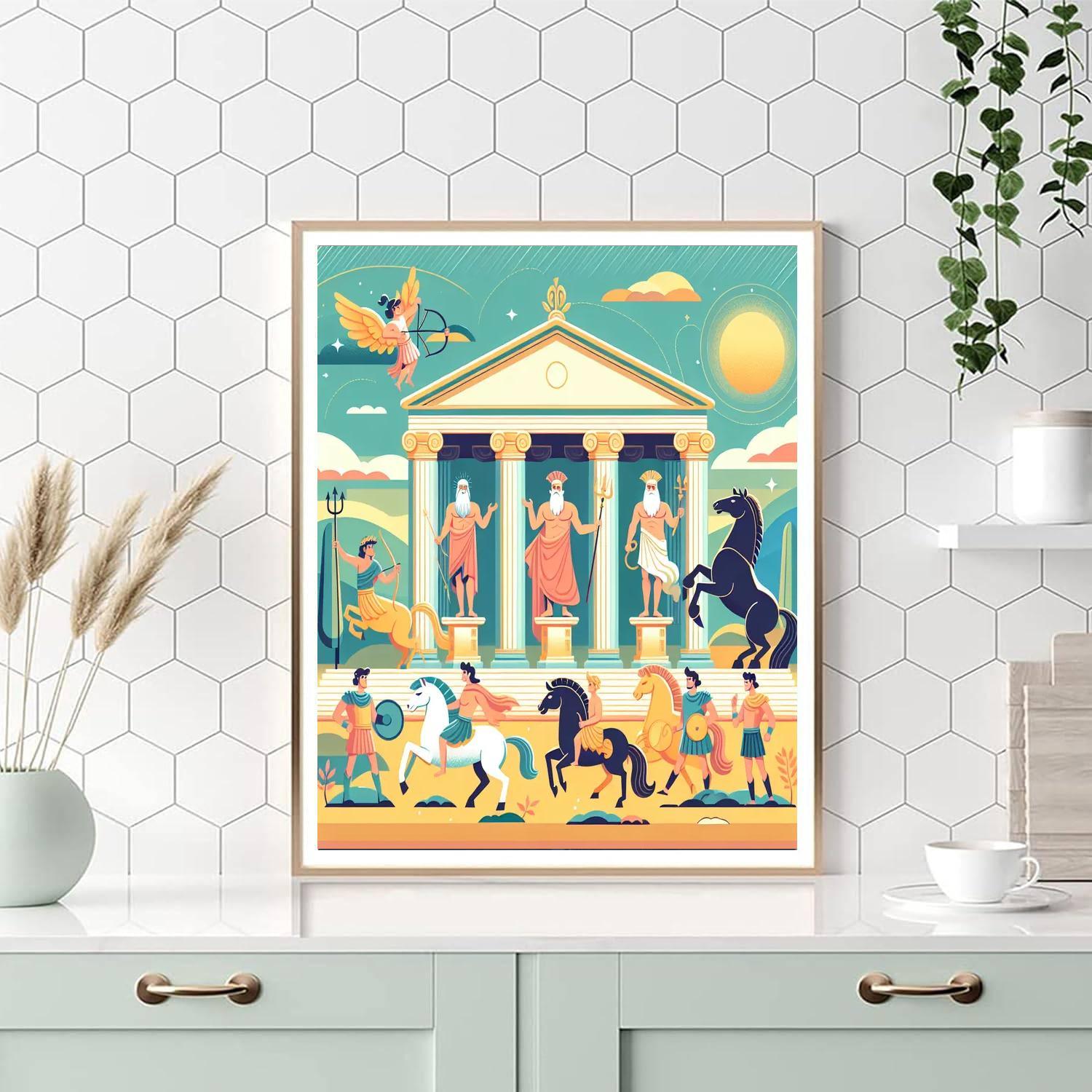 Ancient Greek Myths With Gods And Heroes Paint By Number