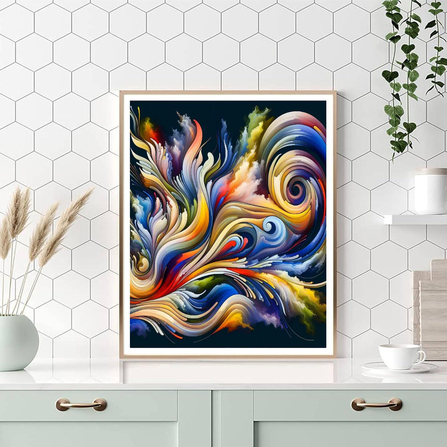Abstract Nature Symphony Painting Number Kit