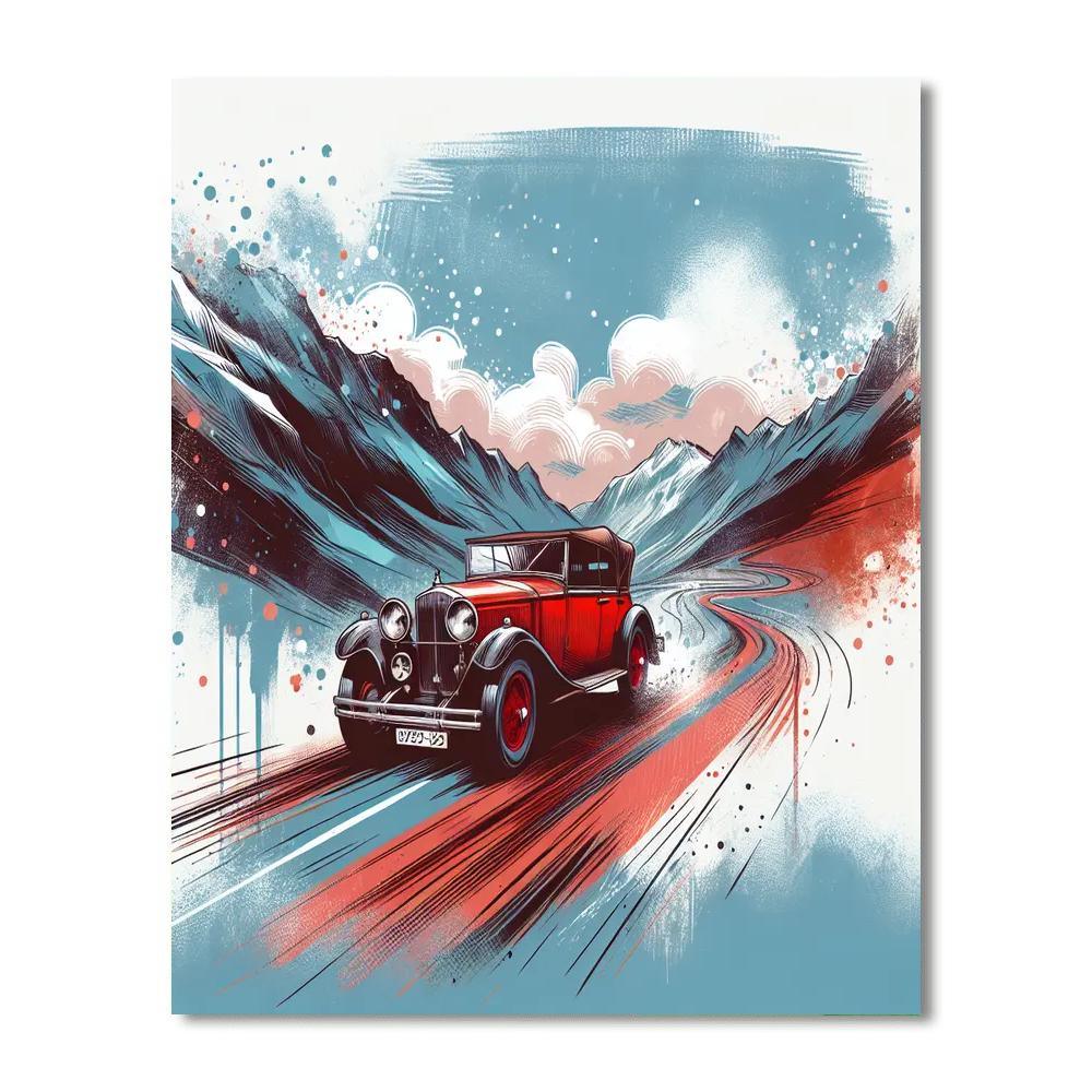 Automobile Adventure DIY Paint By Numbers