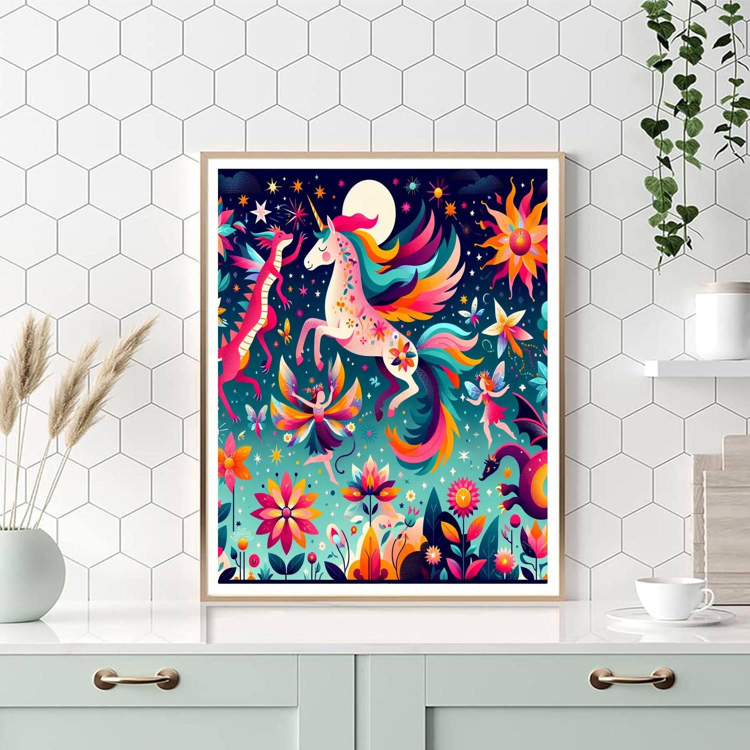 Magical Creature Workshop Paint By Numbers Art