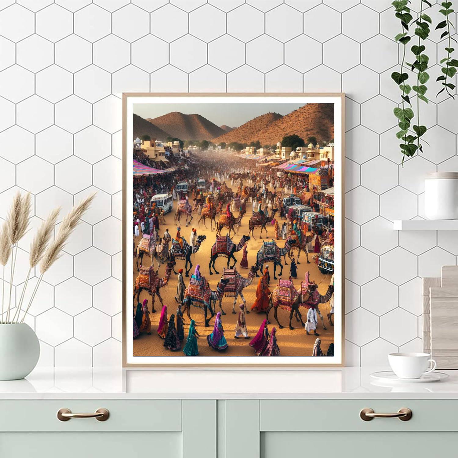 Camel Festival - Pushkar, India Paint By Numbers Kits