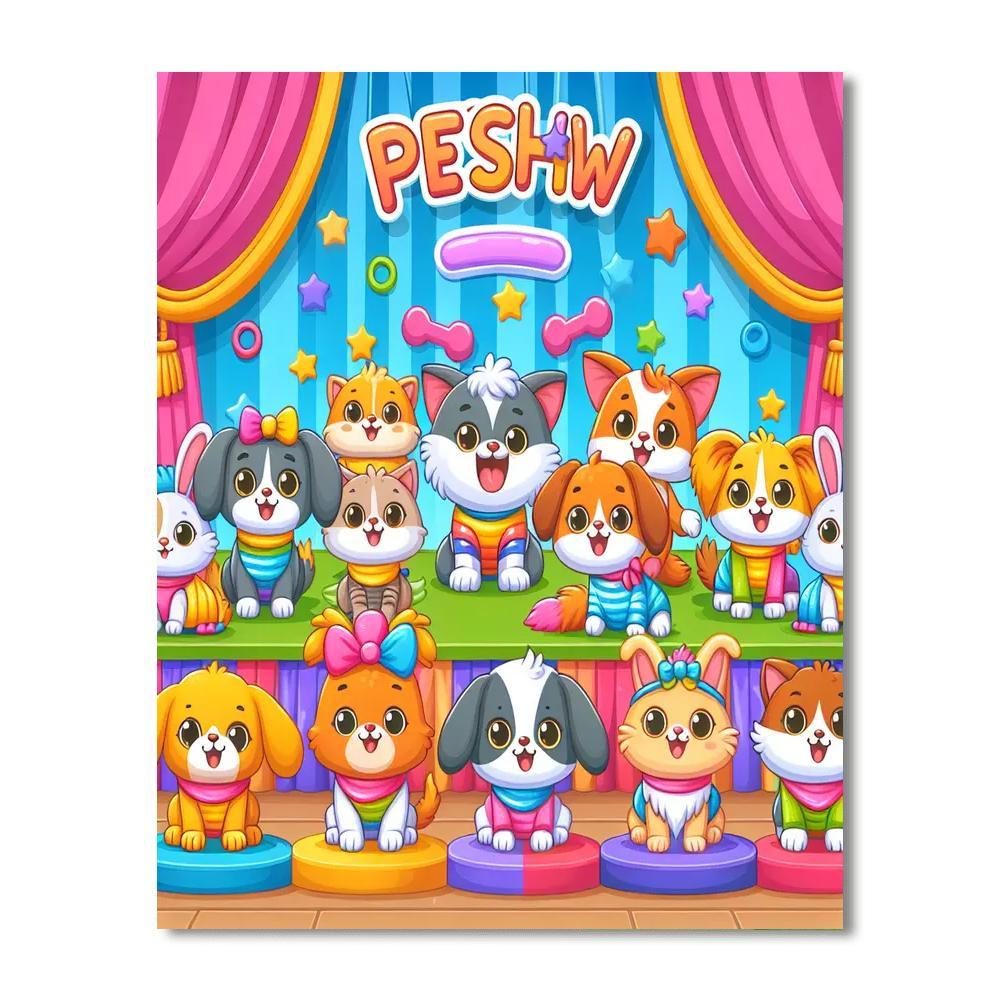 Charming Pet Show Extravaganza Paint By Numbers Kits