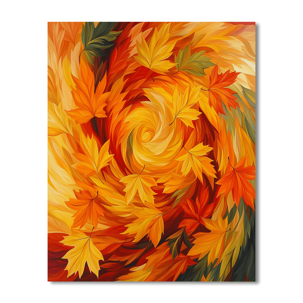 Georgia O'Keeffe Inspired A Dance Of Leaves  Painting By Numbers Kit