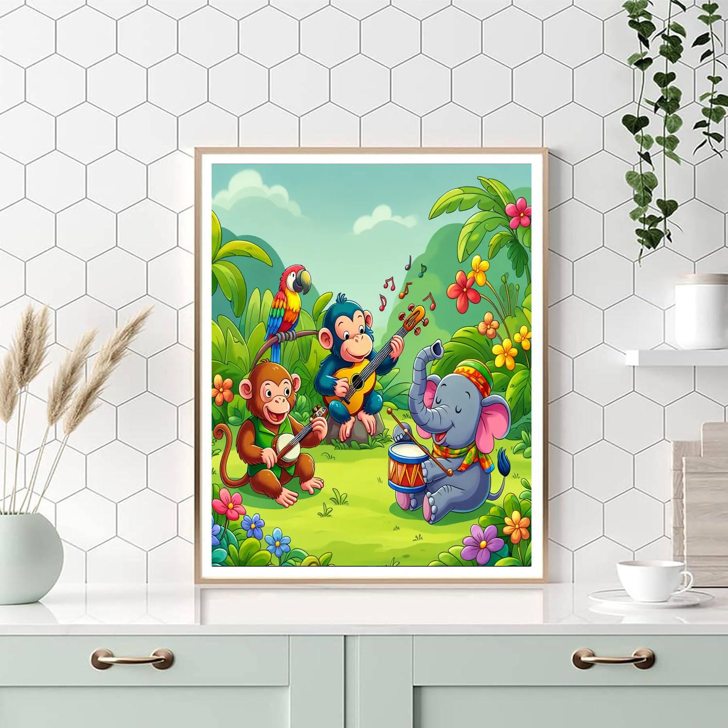 Artful Jungle Jam Painting Number Kit