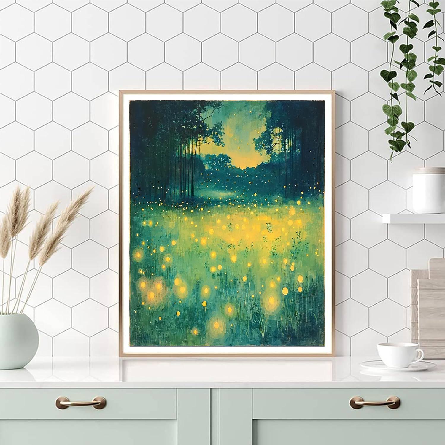 Georges Seurat Inspired Chasing Fireflies  Paint By Numbers Art