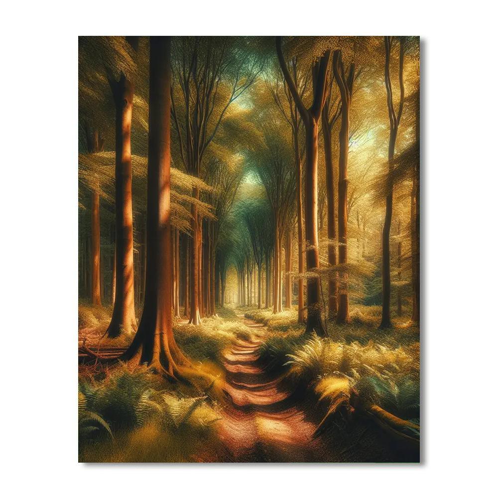 Serene Woodland Path Paint By Numbers Kits