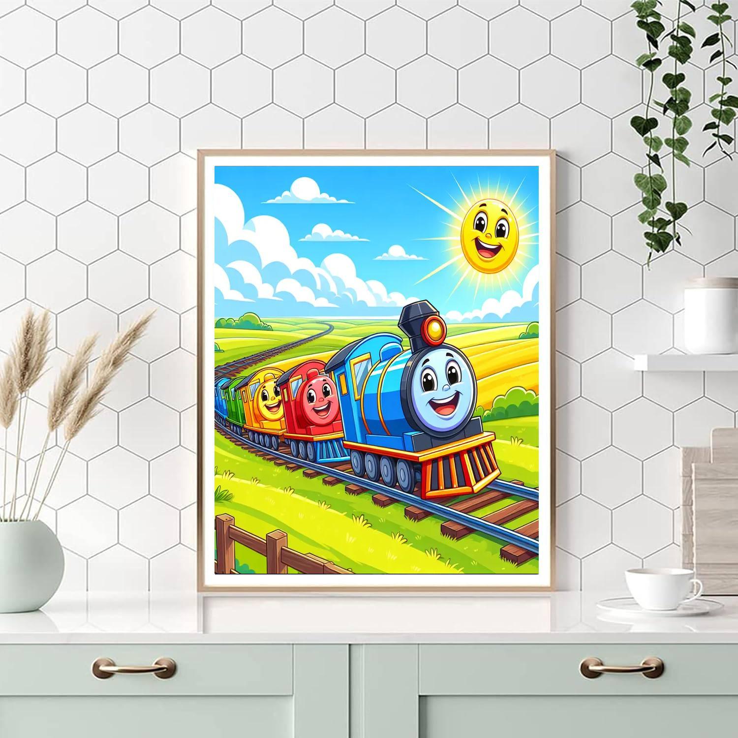 Jolly Train Painting By Numbers Kit