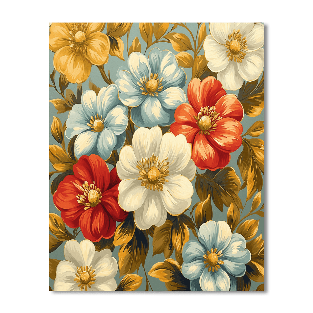 Gustav Klimt Inspired Klimt's Floral Whisper  Painting By Numbers Kit