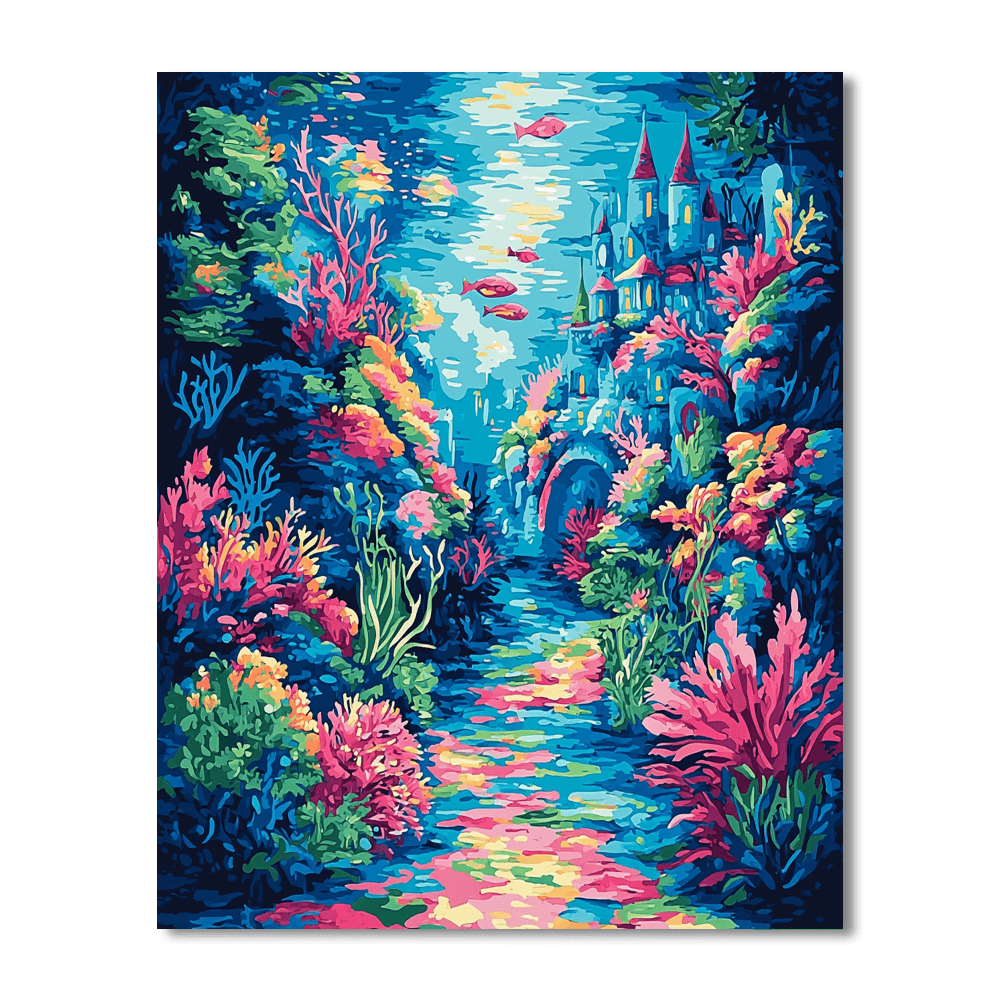 Marc Chagall Inspired Oceanic Fantasy Realm  Paint By Color