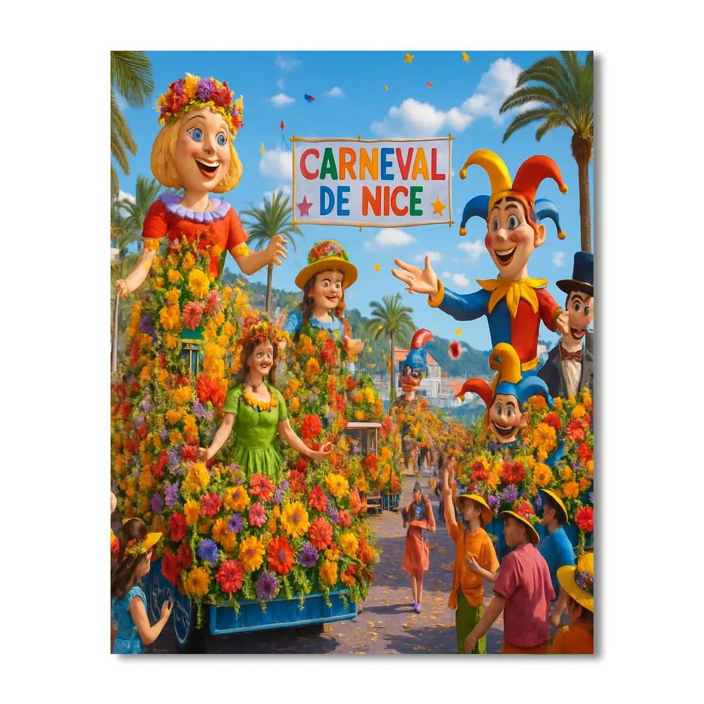 Carneval De Nice - France Painting By Numbers Kit