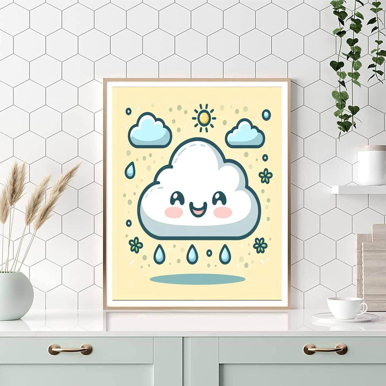 Joyful Little Cloud Painting By Numbers Kit